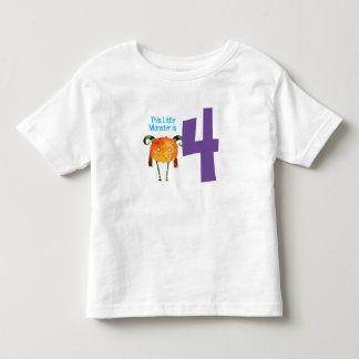 Camiseta Infantil Meu Pequeno Monstro é de quatro.