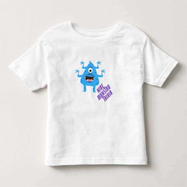 Camiseta Infantil Meu pequeno monstro em basco, nire munstro txikia (Frente)