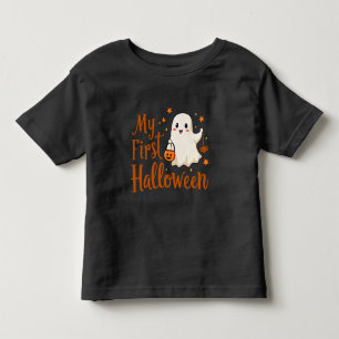 Camiseta Infantil Meu Primeiro Halloween - Ghost Design Kids Bonitos