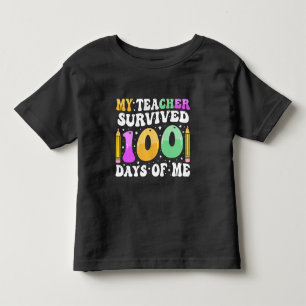 Camiseta Infantil Meu professor sobreviveu 100 dias de mim: Engraçad