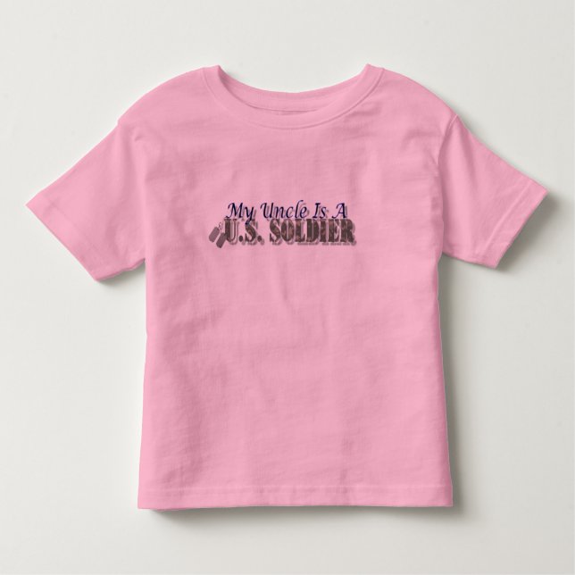 Camiseta Infantil Meu soldado do tio Ser Um E.U. 2 (azuis) (Frente)