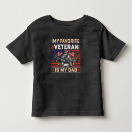 Camiseta Infantil Meu Veterano Favorito É Meu Pai