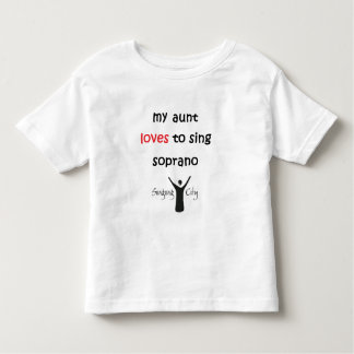 Camiseta Infantil meus amores da tia para cantar o soprano
