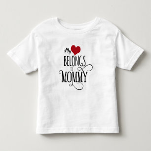 Camiseta Infantil Meus Corações Pertencem A Mamães