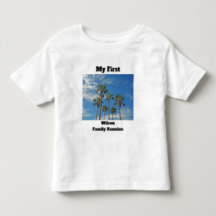 Camiseta Infantil Meus primeiras palmeiras da reunião de família e