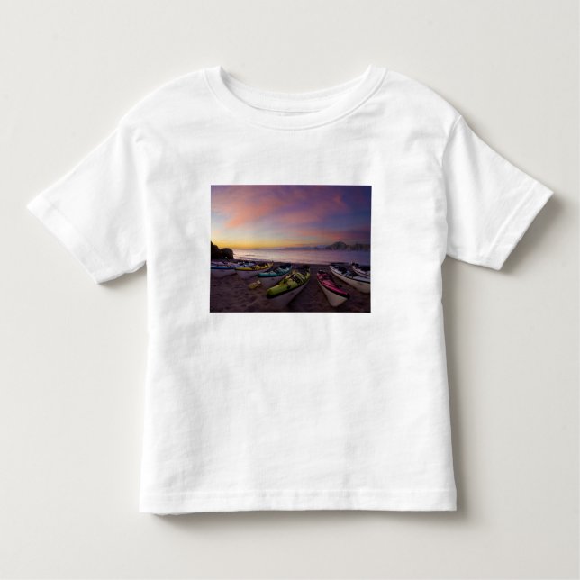 Camiseta Infantil México, Baja, Mar de Cortez. Caiaques do mar e (Frente)
