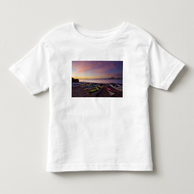 Camiseta Infantil México, Baja, Mar de Cortez. Caiaques e (Frente)