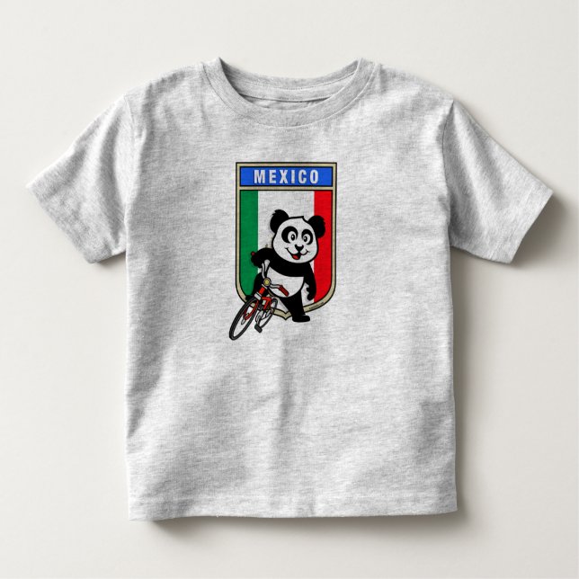 Camiseta Infantil México - Ciclismo Panda (Frente)