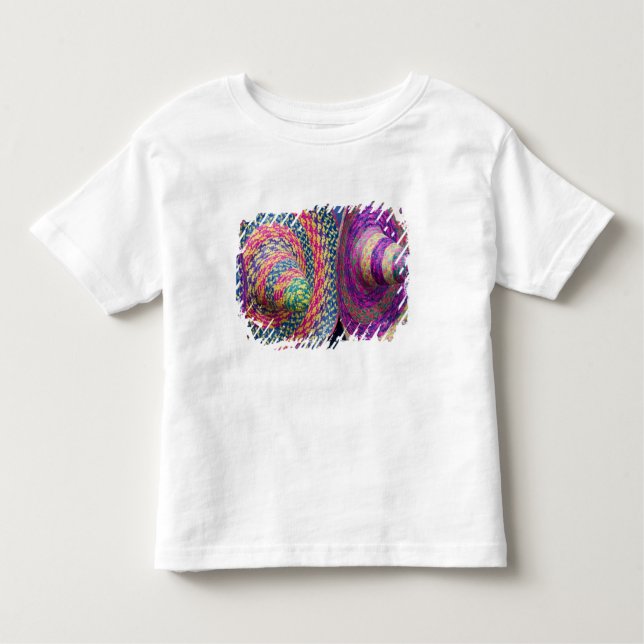 Camiseta Infantil México, Yucatan, Merida, tecido tradicional (Frente)