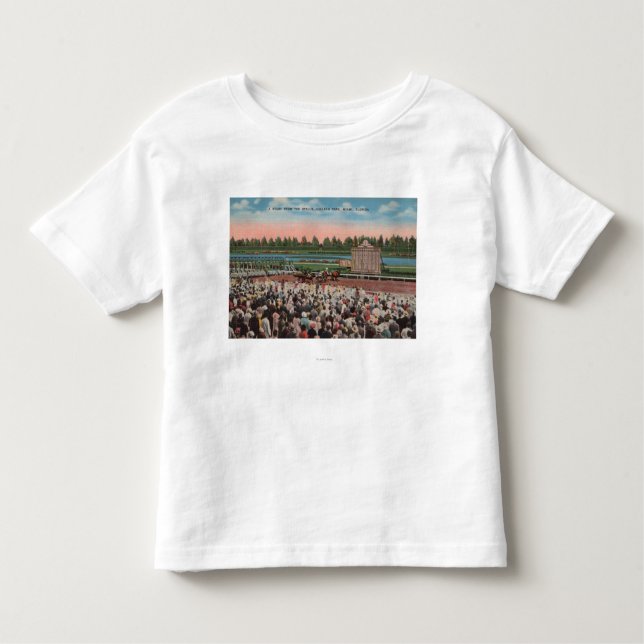 Camiseta Infantil Miami, FL - vista do parque de Hialeah com cavalo (Frente)