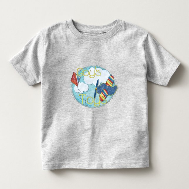 Camiseta Infantil Mídia mista de brinquedos para rapazes (Frente)