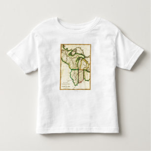 Camiseta Infantil Midwest no mapa unido de StatesPanoramic