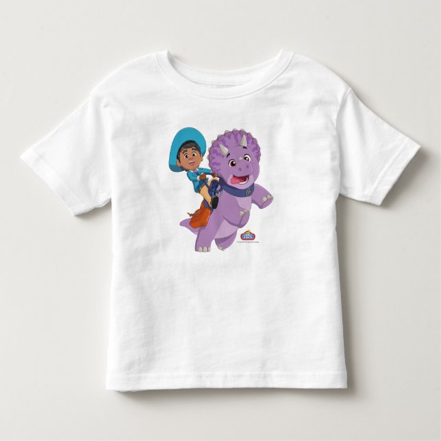 Camiseta Infantil Miguel e Tango | Dino Ranch (Frente)