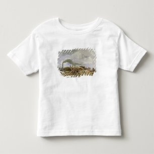 Camiseta Infantil Milho Threshing (lápis & w/c no papel)