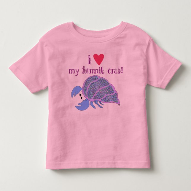 Camiseta Infantil Mim coração meu caranguejo de eremita (Frente)