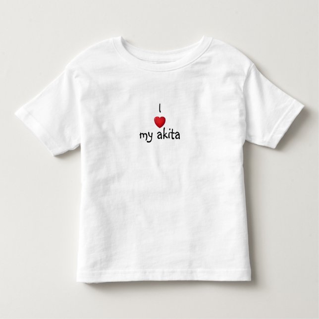 Camiseta Infantil Mim *heart* meu akita (Frente)