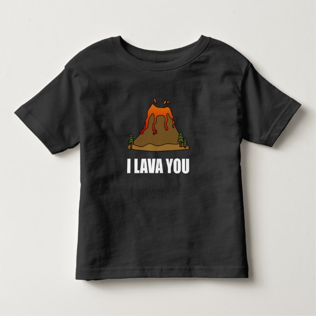 Camiseta Infantil Mim lava você vulcão (Frente)