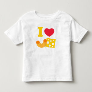 Camiseta Infantil Mim Mac e queijo do coração
