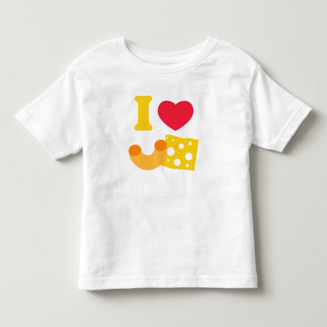 Camiseta Infantil Mim Mac e queijo do coração (Frente)