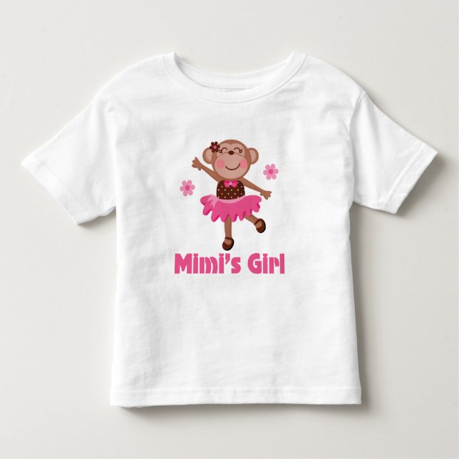 Camiseta Infantil Mimis Girl Monkey (Frente)