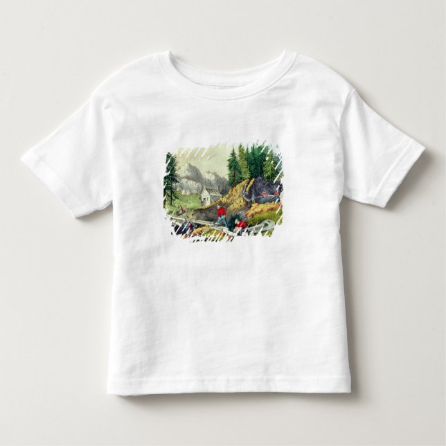 Camiseta Infantil Mineração Dourado em Califórnia (Frente)