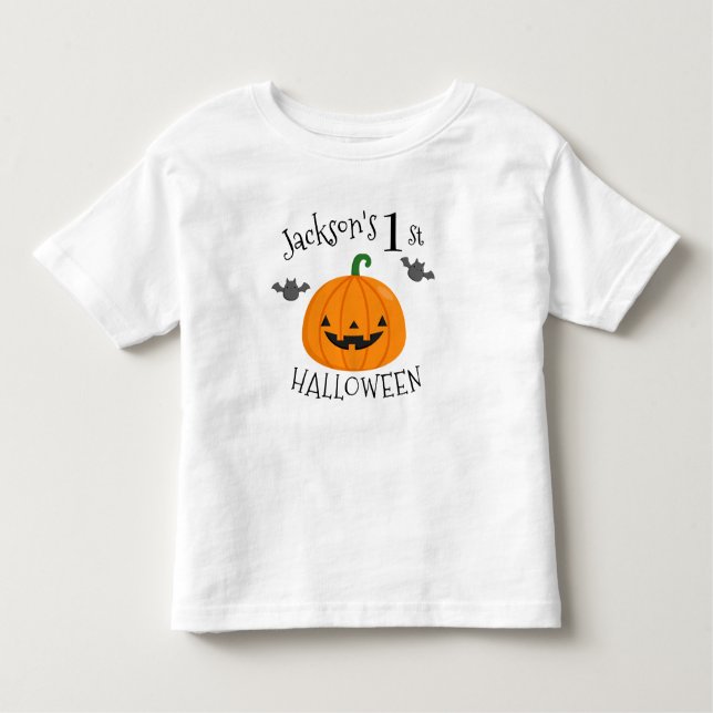 Camiseta Infantil Minha Abóbora de Halloween de 1rua Personalizada (Frente)