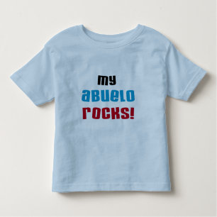 Camiseta Infantil Minha Abuelo Rocks T-shirts e presentes