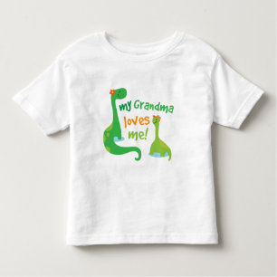Camiseta Infantil Minha avó ama-me dinossauro