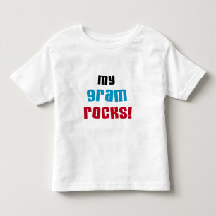Camiseta Infantil Minha avó Rocks T-shirts e presentes