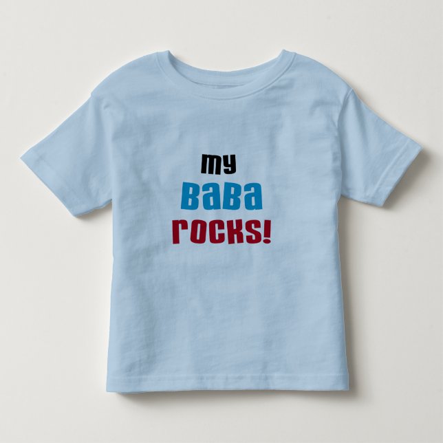Camiseta Infantil Minha Baba Rocks T-shirts e presentes (Frente)