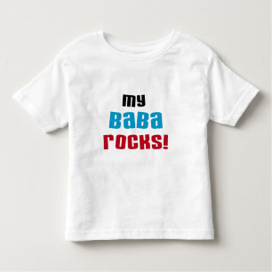 Camiseta Infantil Minha Baba Rocks T-shirts e presentes