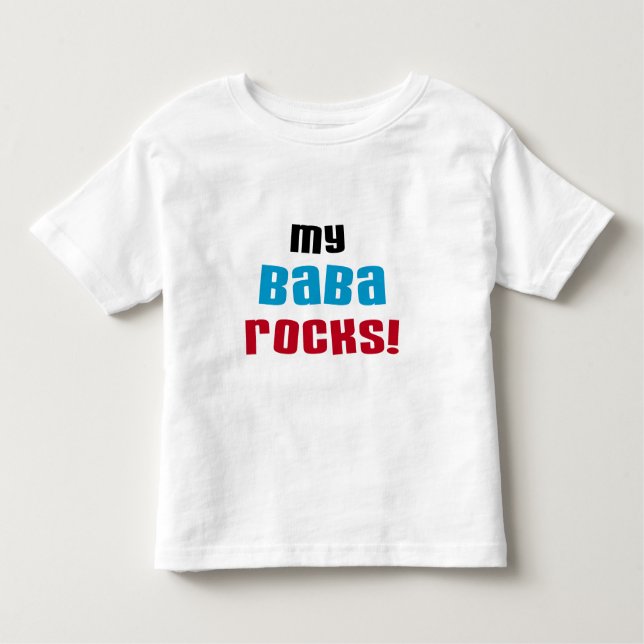 Camiseta Infantil Minha Baba Rocks T-shirts e presentes (Frente)
