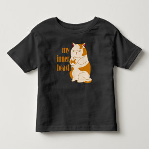 Camiseta Infantil Minha citação motivadora de gato preguiçoso e gord