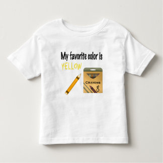 Camiseta Infantil Minha cor favorita é amarela