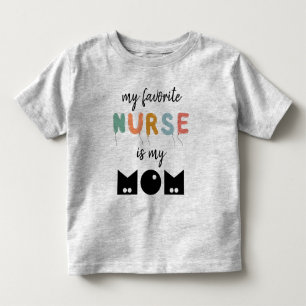 Camiseta Infantil Minha Enfermeira Favorita É Minha Mãe Fofo Persona