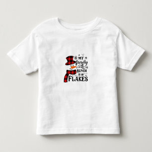 Camiseta Infantil Minha família é um monte de Flakes Snowflake