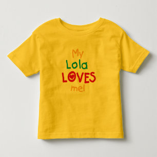 Camiseta Infantil Minha Lola me ama T-shirts e presentes