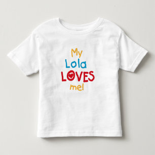 Camiseta Infantil Minha Lola me ama T-shirts e presentes