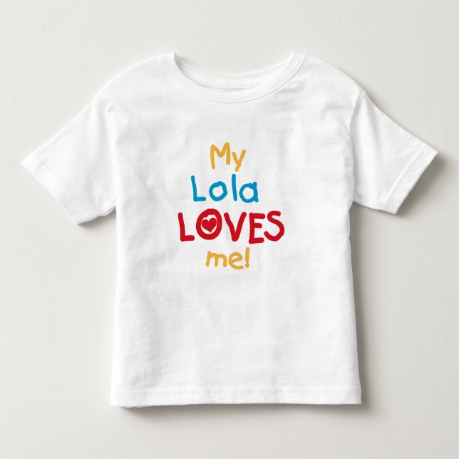 Camiseta Infantil Minha Lola me ama T-shirts e presentes (Frente)