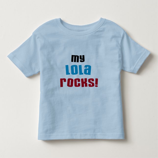 Camiseta Infantil Minha Lola Rocks T-shirts e presentes (Frente)