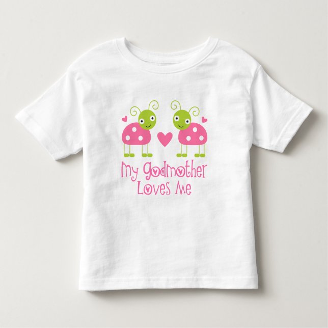 Camiseta Infantil Minha madrinha ama-me (Frente)