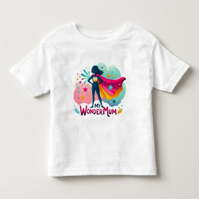 Camiseta Infantil Minha Mãe Maravilha (Frente)