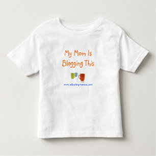 Camiseta Infantil Minha mamã Blogging isto