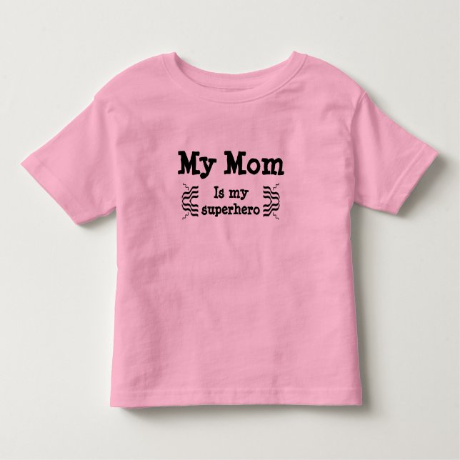 Camiseta Infantil Minha mamã é meu super-herói (Frente)
