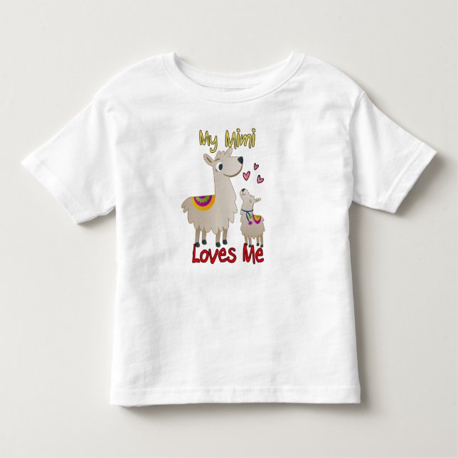 Camiseta Infantil Minha Mimi me ama Llama (Frente)