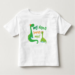Camiseta Infantil Minha Nana ama-me dinossauro