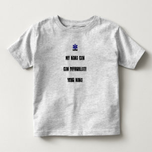 Camiseta Infantil Minha Nana pode Defibrilliate sua Nana