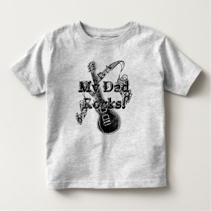 Camiseta Infantil Minha Pai Rocks T-Shirt - Presente para Pai