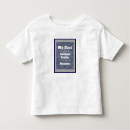 Camiseta Infantil Minha Primeira Família Sindicato do Mosaico Azul