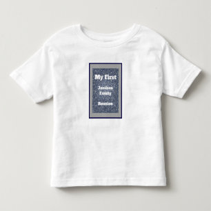 Camiseta Infantil Minha primeira lembrança azul do mosaico da